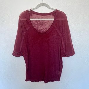Free Peolpe We the Free burgundy soft tee XS